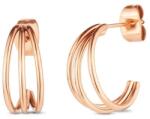 Vuch Elegáns karika fülbevaló aranyozott acélból Elegy Rose Gold