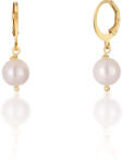 JwL Luxury Pearls Gyönyörű aranyozott fülbevaló fehér igazgyönggyel JL0678