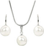 Levien Elegáns nyaklánc és fülbevaló szett Pearl White