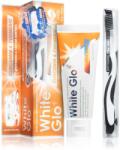White Glo Whitening & Tartar Control fehérítő fogkrém kefével Curcumin and Turmeric 150 g