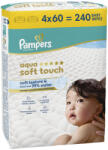 Pampers Aqua Soft Touch nedves törlőkendő 4x60 db - 240 db