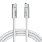 Anker Zolo USB-C to USB-C 240W 1.8m adatkábel, fehér A8060H22
