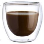 Mindblower kávéscsésze, dupla falú, 150ml, üvegből, átlátszó, kompakt és ergonomikus, hőálló (4153)
