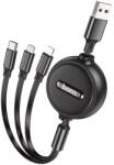hoco. USB Lightning + Micro USB + USB Type C Átalakító Fekete 1m ---