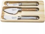 Laguiole Sajtkések Premium Line Treasure, 3 darabos készlet, rozsdamentes acél, színes nyél, fa tálca