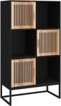 vidaXL fekete szerelt fa magasszekrény 70 x 35 x 125 cm 23.8 kg (352137)