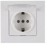 Arvia Electric Priză simplă cu împământare Arvia Electric Karen CP, capac de protecție, alb (20011000244)