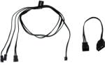 Alphacool Digital RGB LED Y-kábel 3-as elosztó JST csatlakozó fekete 60cm 18602 (18602)