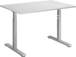 Alza Fixed Table FT1, szürke + TTE-12 laminált asztallap, 120×80 cm, fehér (BUN)
