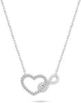 Brilio Silver Colier modern din argint cu zirconi NCL121W