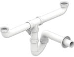 VALROM Sifon chiuvetă dublu EasyKIT Ø40x1 1/2″ cu racord pentru mașina de spălat (17021004051)