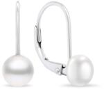 Brilio Silver Cercei finuți din argint cu perle autentice EA409W/410/411 0, 8 cm