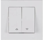 Arvia Electric Întrerupător dublu pentru jaluzele Arvia Electric Karen, simbol săgeți sus-jos, alb (20011000216)