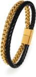 Troli Brățară dublă bicoloră de lux Leather 21 cm