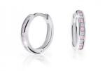Cutie Jewellery Cercei rotunzi atemporali din aur alb C3343-80-10-X-2 roz