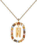 PDPAOLA Colier frumos placat cu aur, litera „NLETTERS CO01-273-U (lan? , pandantiv)