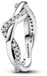 Pandora Inel din argint ondulat cu zirconi Timeless 193098C01 54 mm