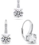 Brilio Silver Set fermecător din argint cu zirconi SET241W (pendant, cercei suspendați)
