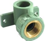 Valrom Cot PPR verde cu prindere perete 25mmx1/2 FI (10290025020)