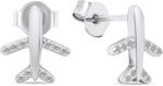 Brilio Silver Cercei moderni din argint cu pietre transparente de zircon EA594W