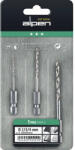 Alpen Burghie metal HSS Alpen Ø2-4 mm, cu hexagon, set 3 piese (95200234100) Burghiu