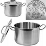 TOYA Oala medie cu capac din otel inoxidabil Yato YG-00026, 36x22cm, 22, 4L, rezistenta la acizi, potrivita pentru masina de spalat vase (YG-00026)