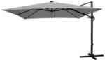 Garden Line Függő napernyő LED napelemes világítással - 3 x 4 m - Szürke (GAO1572)