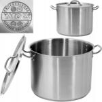 TOYA Oala medie cu capac din otel inoxidabil Yato YG-00027, 40x30cm, 37, 7l, rezistenta la acizi, potrivita pentru toate tipurile de plite (Inox) (YG-00027)