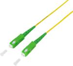 LogiLink Оптичен симплексен пач кабел, OS2, SM G. 657. A2, SC/APC-SC/APC, 15 м