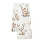 New Baby Scutec din flanel cu imprimeu New Baby ZOO beige (CAR-58843)
