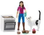 Schleich Brutar cu pisică și accesorii (OLP102681470) Figurina