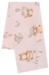 New Baby Scutec din flanel cu imprimeu New Baby teddy bear roz (CAR-58852)