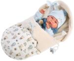 Llorens 73885 NEW BORN BĂIEȚEL - păpușă bebeluș realistă cu corp din vinil integral - 40 (MA4-73885ROZ) Papusa