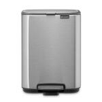 Brabantia Cos de gunoi Brabantia Bo Pedal 1010141, 4 l, Inchidere usoara, Baza antiderapanta, Rezistent la amprente, Inox/mat (1010141) Cos de gunoi