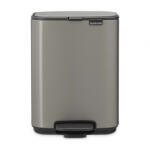 Brabantia Cos de gunoi Brabantia Bo Pedal 1010126, 4 l, Inchidere usoara, Baza antiderapanta, Gri (1010126) Cos de gunoi