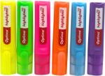 Optima Lipici si corector Optima Textmarker varf lat 1-4mm, Optima 720 - 6 culori/set (OP-3700146W)