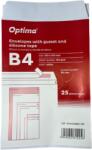 Optima Plicuri Optima Plic B4 (353x250mm), cu burduf 40mm, lipire siliconica, 25 buc/set, Optima - alb (OP-5940WB4-25)