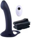 NMC Strap-on cu 10 Moduri Vibratii, Remote Control, USB, Silicon, Negru, 24.1 cm