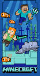 Minecraft Underwater fürdőlepedő, strand törölköző 70x140cm (Fast Dry)
