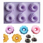  Szilikon öntőforma Muffin Tekercses 6, 5 cm 6 aljzat egyrészes (5907211021013)