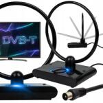 Lewer Antenna Földfelszíni Tv Szoba Dvbt Tv Fhd 4K MUX-8 Lte Jelerősítő (Antena wewnętrzna czarna aktywna mocny sygnał)