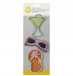Wilton Formák Wilton 3 db Nyári ital szemüveg flip-flop (2308-0993)
