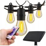 Ecolight Kerti napelemes girland, 10m, 10x E27 Led izzó, távirányítóval (EC20088)