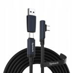 Syntech 2 az 1-ben Usb-c Usb-a kábel, 5 méteres, 5 Gbps adatátvitelhez, Meta Quest 3 2 Pro, Pico4 készülékekhez (C101)