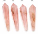 Bagheta Cuart Roz 18-23x4-5x4 cm 1 Varf Slefuit pentru Meditatie 1 Buc