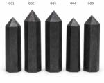  Obelisc Jais Natural 78-98x23-25x22-26 mm 1 Varf Negru Lucios Decorativ 1 Buc