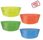 Procos Színes Multicolor félig átlátszó műanyag mélytányér 4 db-os 12 cm PNN96462 (PNN96462)
