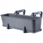 Kadax Virágtartó Erkély Virágtartó Állvány 60cm Grafit (K2879)