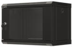 Lanberg 19" fali rack szekrény 6U/540X350 üvegajtó, lapraszerelt, fekete (WF03-5306-10B) - 3bnetwork