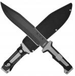 BSH Adventure Kültéri taktikai kés gumírozott markolattal és Cordura Rambo tokkal (BAGNET HARCERSKI MILITARNY TURYSTYCZNY ETUI)